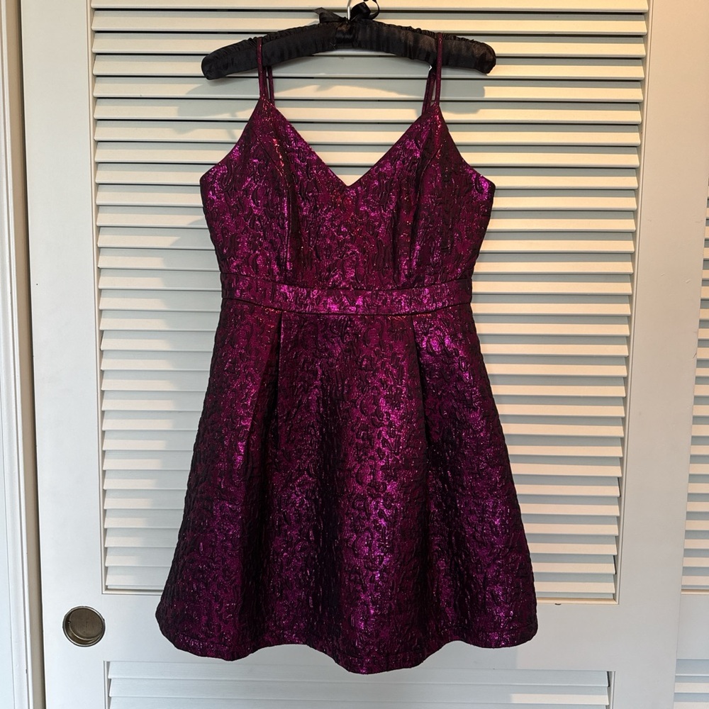Lulu's Shimmering Magenta HOCO dress